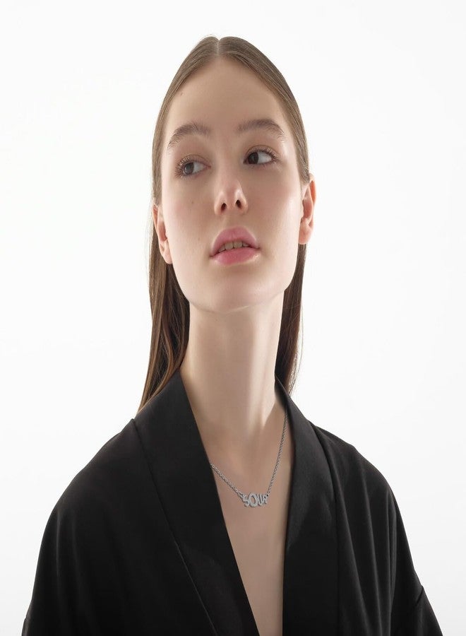 Medsor Sour Singer Necklace For Women Stainless Steel Sour Pendant Necklace - Image 3